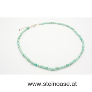 Kette Türkis hell, 3mm facettiert